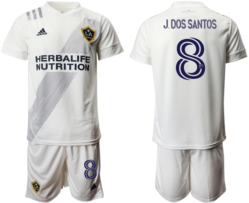 Men 2020-2021 club Los Angeles Galaxy home #8 white Soccer Jerseys->customized soccer jersey->Custom Jersey